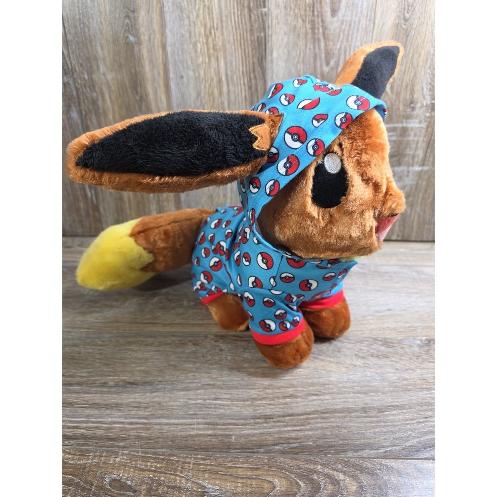 Eevee Pokemon Build-A-Bear‎  16" Plush w/ Sound Box & Pajama Poke Ball Outfit